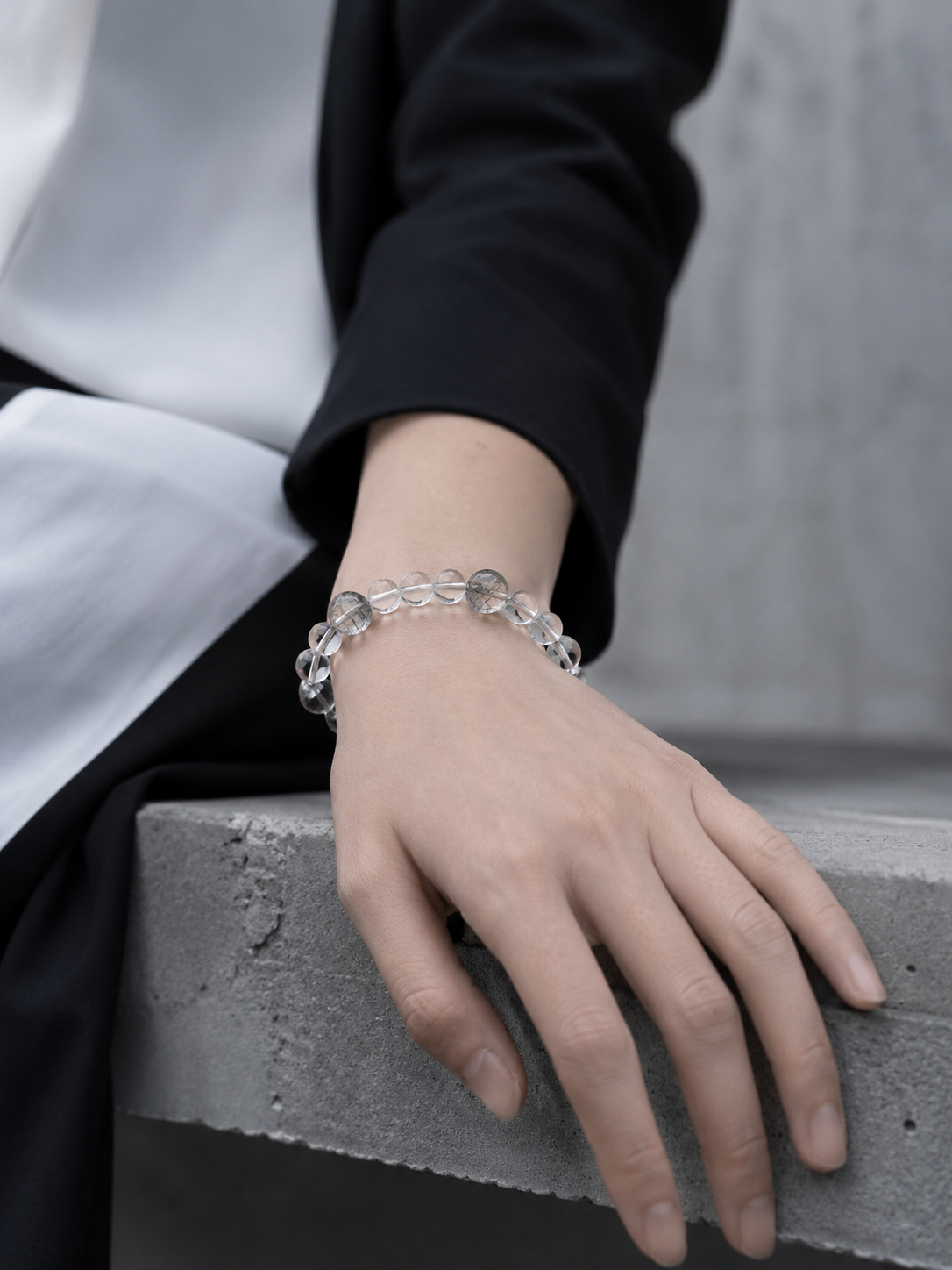 Clarity Focus Bracelet | Clear Quartz & Green Rutilated Quartz