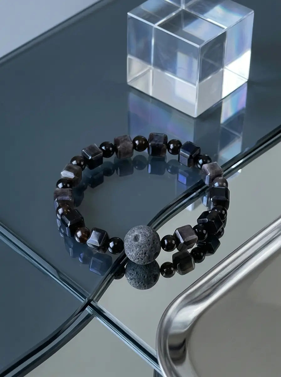 Obsidian Orbit Calm Bracelet