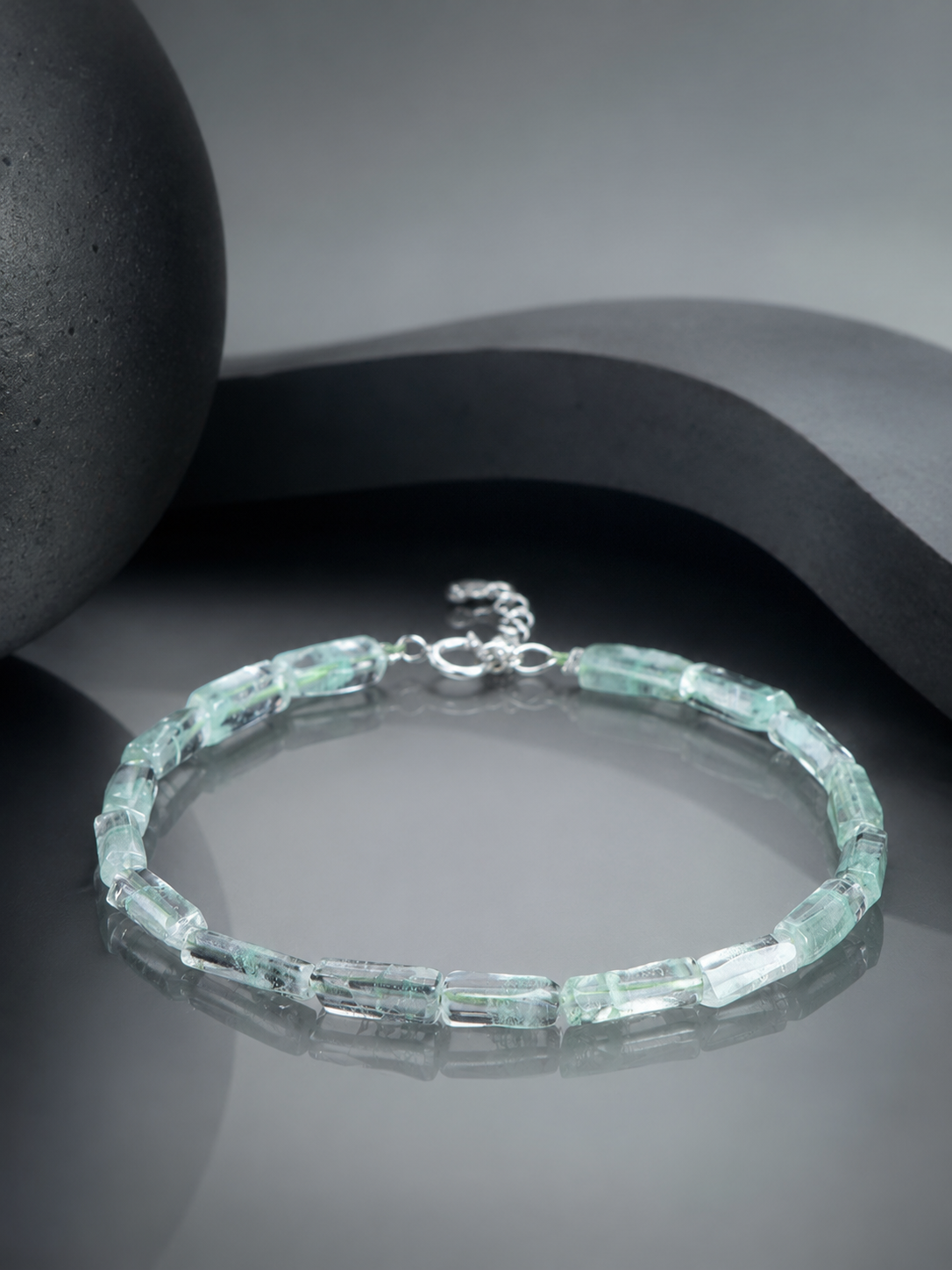 Veil Void Bracelet | Green Phantom Quartz