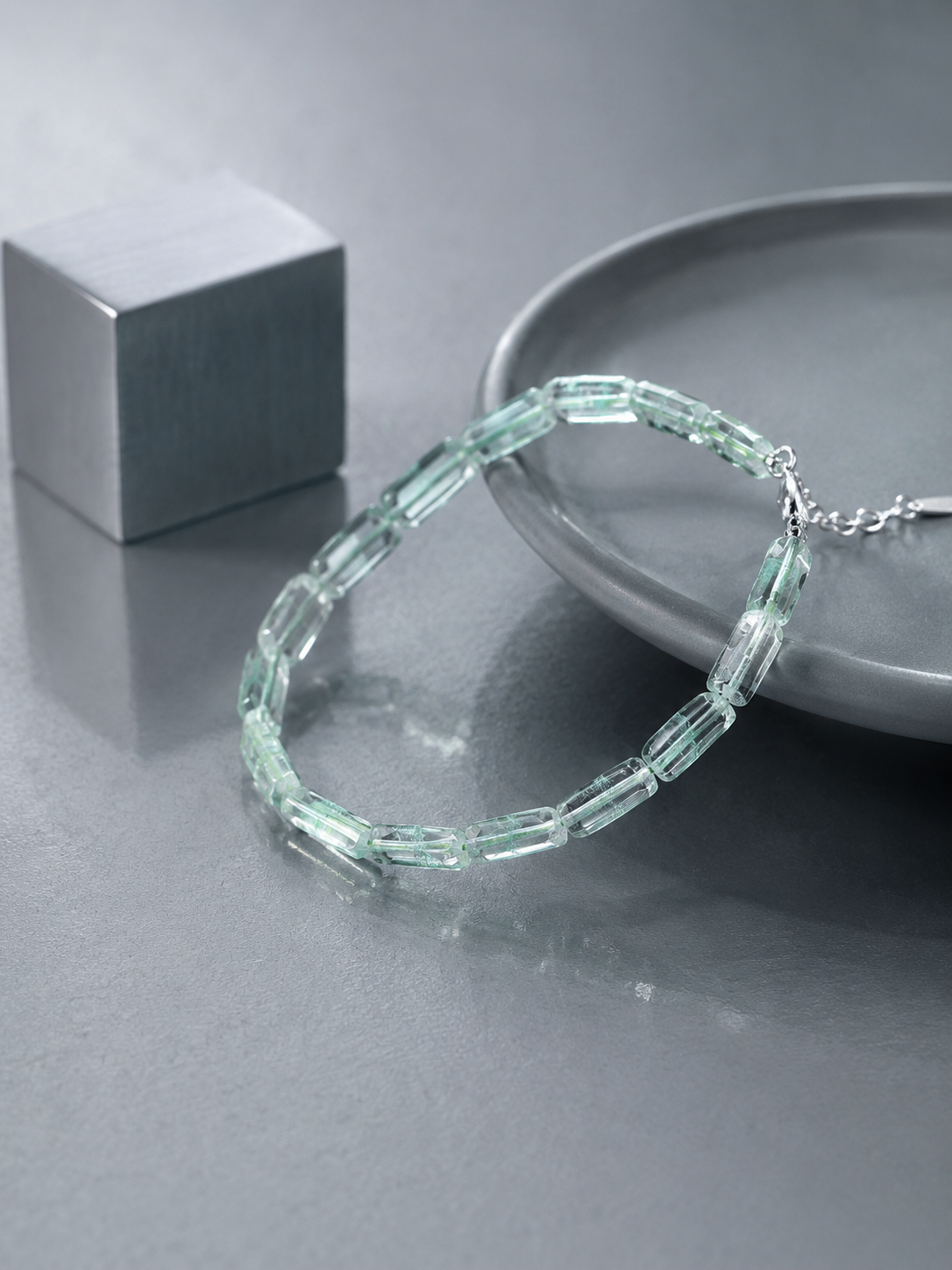 Veil Void Bracelet | Green Phantom Quartz