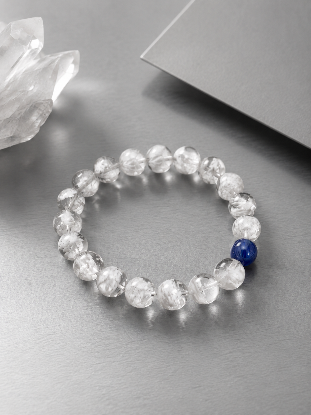 Snowline Focus Bracelet | Snowflake Phantom Quartz