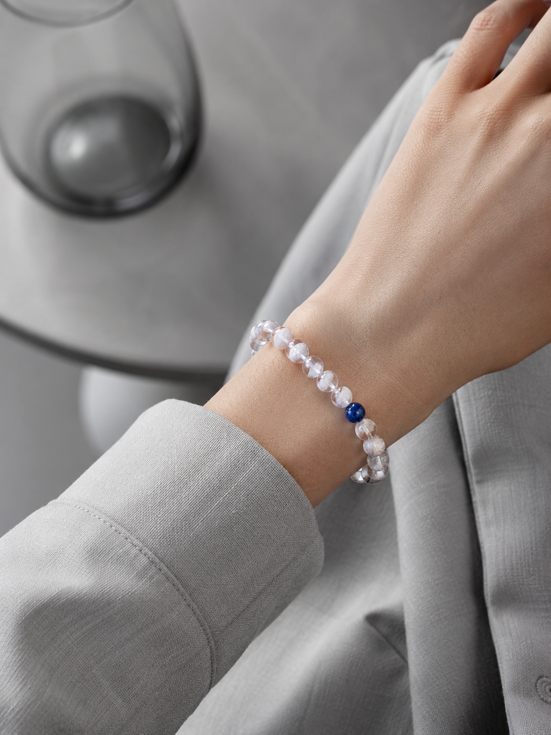 Snowline Focus Bracelet | Snowflake Phantom Quartz