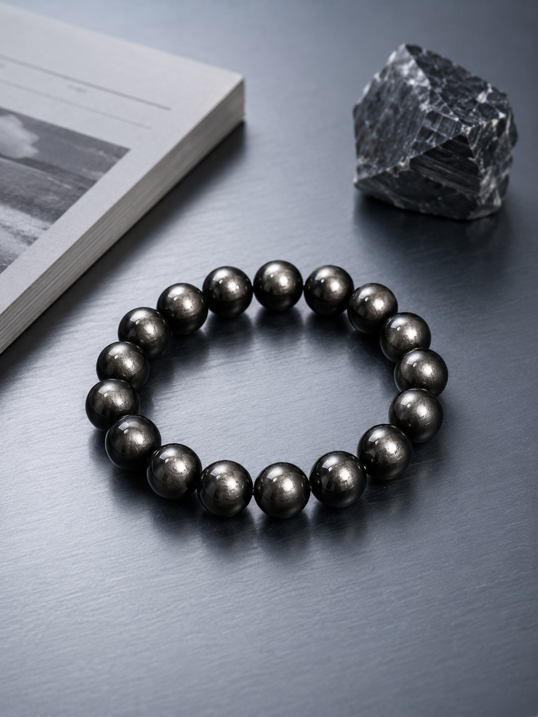Silver Sheen Obsidian Focus Bracelet