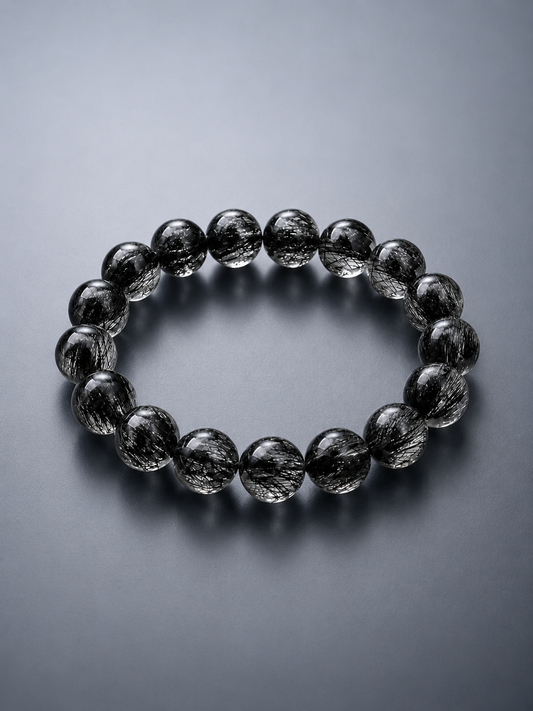 Black Rutilated Quartz Focus Bracelet