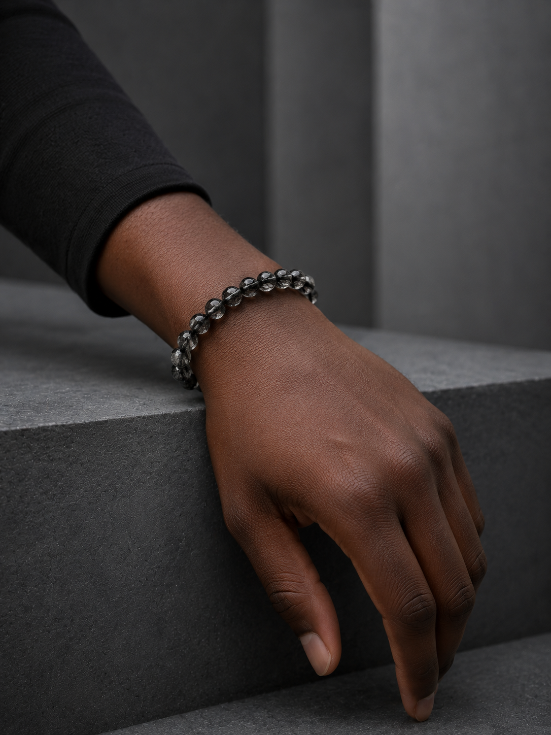 Black Rutilated Quartz Focus Bracelet