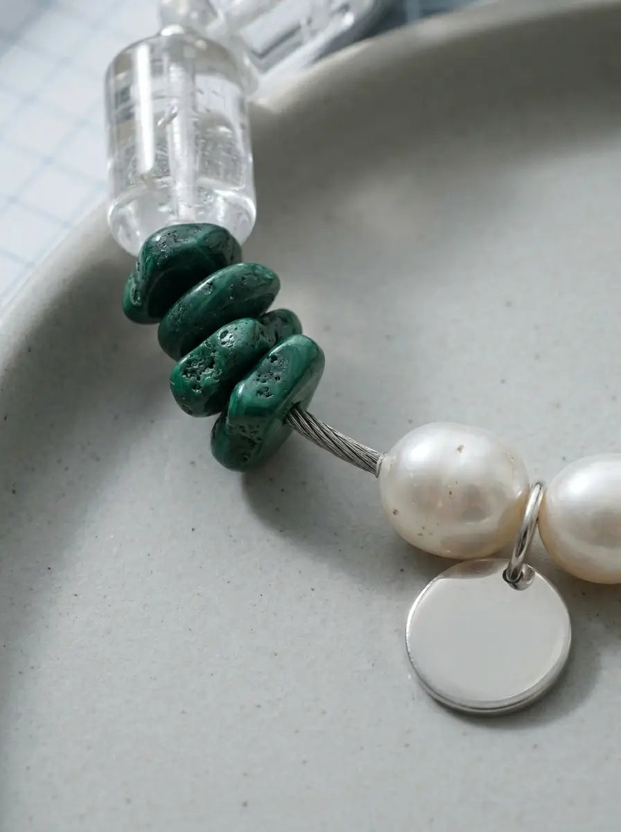 Contour Structure Bracelet | Black Onyx & Malachite
