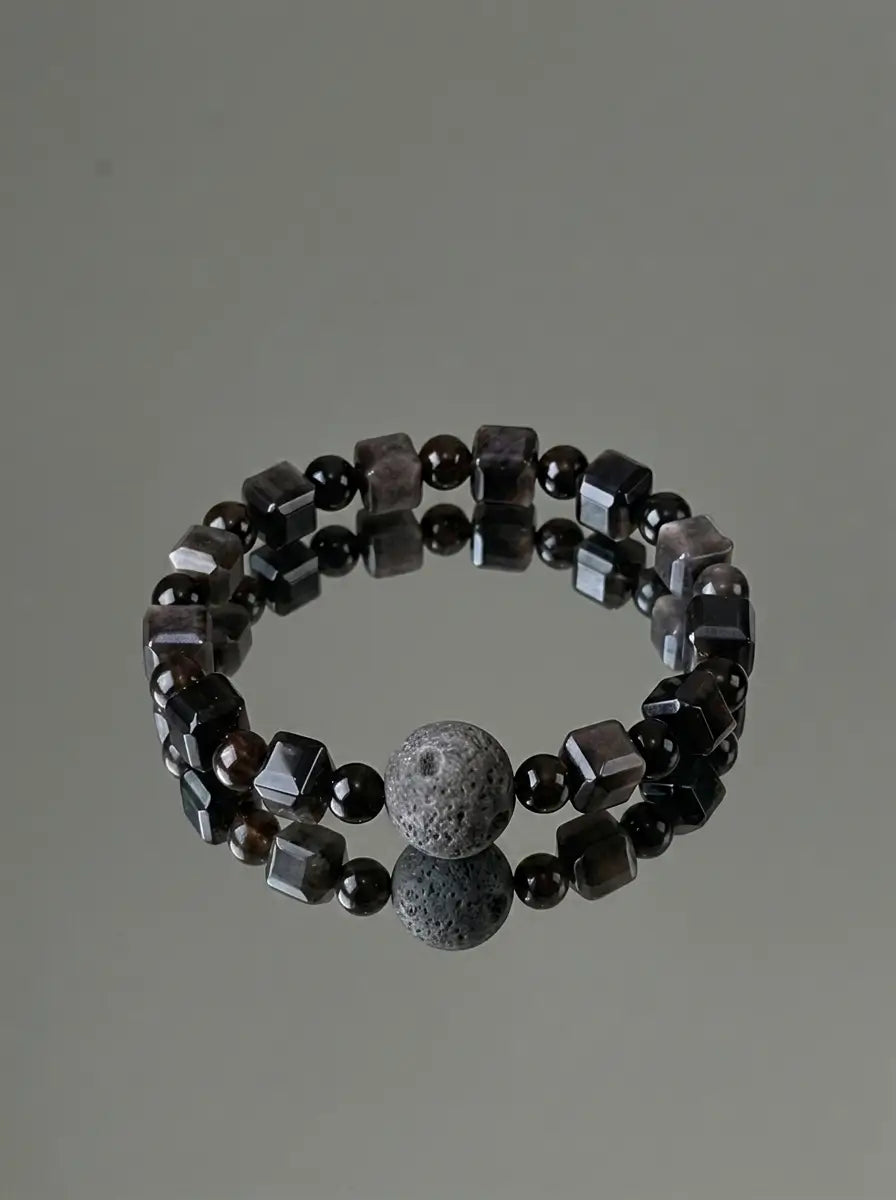 Obsidian Orbit Calm Bracelet